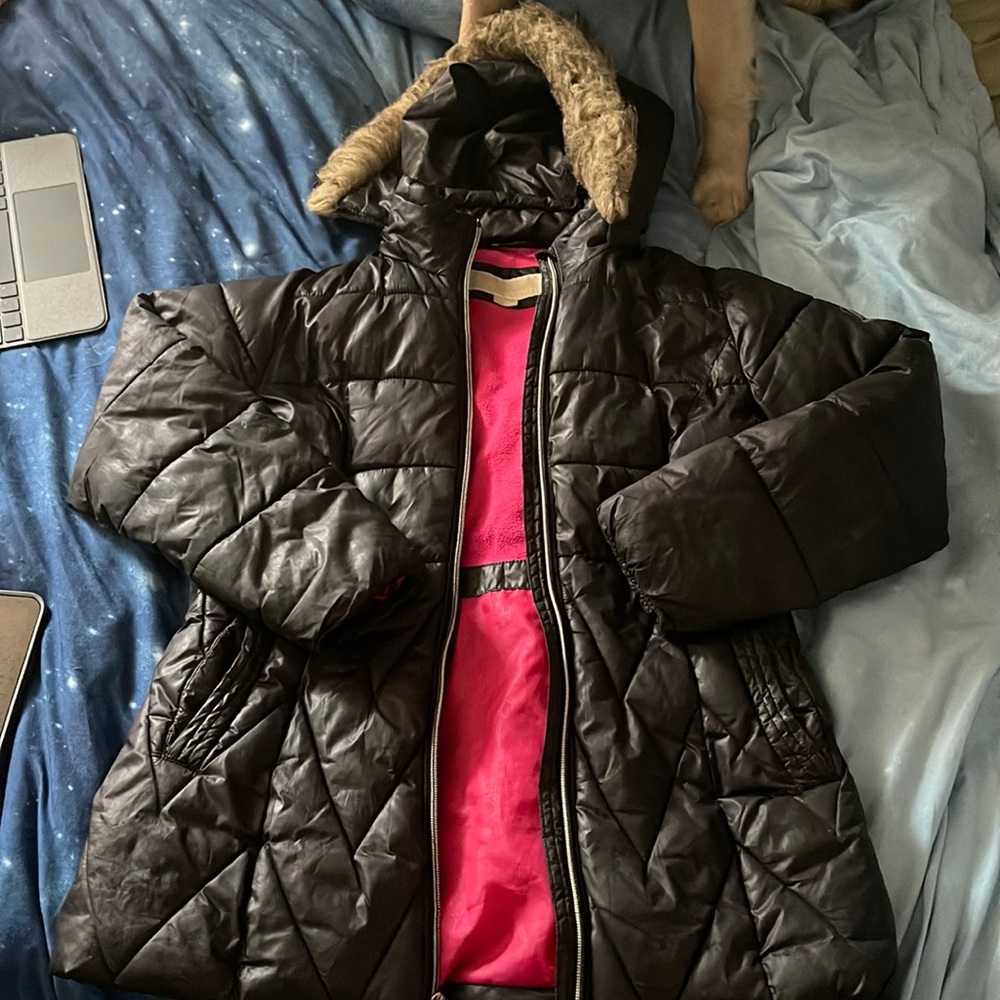 Michael Kors Black and Pink coat. Size 10/12 M.